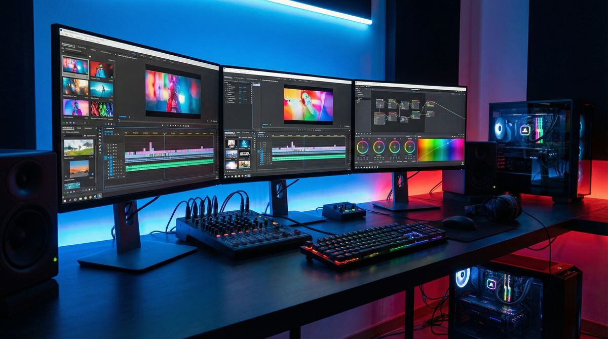 女神视频-专业视频剪辑工作台展示